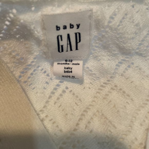 baby GAP 6-12m white cardigan - Picture 2 of 2